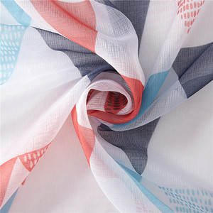Hot Selling Modern Simplicity Geometric Fabric <strong>Voile</strong> Printed 54X96 <strong>Window</strong> Decoration Sheer Curtains - Product Image 5