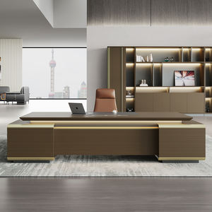 Mesa De Trabajo Modular De Lujo Escritorio De Oficina <span class=keywords><strong>Muebles</strong></span> En Forma De L Fuerte Mobiliario Oficina Hogar Ejecutivo Jefe Escritorio De Oficina - Product Image 2