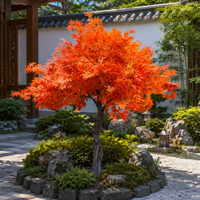 Arbre d'érable artificiel à structure stable avec texture de écorce naturelle pour la décoration de cours d'hôtels et de paysages extérieurs