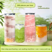 Bouteilles de boissons froides jetables PET Soda Couvercles à tirette Utilisation commerciale pour 250ml/330ml/500ml Emballage de café de gâteau Écran de soie