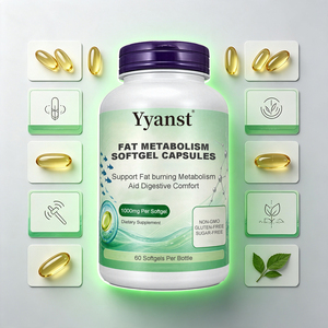 Cápsulas de Gel Suave para el Metabolismo de Grasas, 1000mg, 60 Unidades, Sin GMO, Sin Azúcar, Alto en Fibra, Sin Gluten, Apoyo para Adultos, Ayuda para la Quema de Grasas y el Metabolismo - Product Image 4