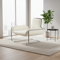 Chaise unique nordique médiévale en acier inoxydable, chaise convexe irrégulière, chaise de salon de luxe, chaise de réception