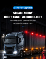 Feu de signalisation solaire pour camion, indicateur de largeur à angle droit, capteur de vibration contrôlé, aucune recharge requise