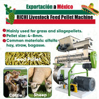 RICHI herbe verte maïs luzerne alimentation animale Pelet Machine Animal vache alimentation machine à granuler avec livraison gratuite