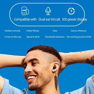 Auricolari <span class=keywords><strong>Bluetooth</strong></span> A6S Sport TWS con ENC, Cuffie Wireless con Microfono, Controllo Touch, Bassa Latenza, Audio Stereo per Corsa e Palestra - Product Image 6