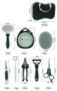 Kit de toilettage pour animaux de compagnie avec coupe-ongles inclus, 8 en 1, durable, professionnel, multifonctionnel, pour chiens - Product Image 3