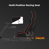Support de simulateur de course professionnel pour jeux de course automobile, design moderne, acier stable, cockpit ergonomique et confortable, version anglaise
