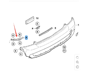 Soporte de Parachoques Trasero Derecho OEM 51122751304 para BMW <span class=keywords><strong>Mini</strong></span> <span class=keywords><strong>Cooper</strong></span> R55 R56 - Product Image 4