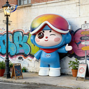 Escultura de Figura de Dibujos Animados Personalizada, Grande, para Exteriores, Linda, de Fibra de Vidrio, Estatua 3D, Decoración Artesanal para Centros Comerciales, Parques Temáticos, Plazas de la Ciudad - Product Image 4