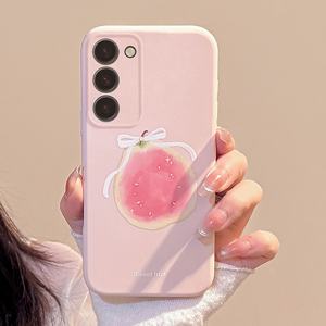 Lusso rosa Guava frutta stampata antiurto TPU morbido custodie per telefono cellulare per <span class=keywords><strong>Samsung</strong></span> per Galaxy S25 A54 <span class=keywords><strong>A21S</strong></span> A34 impugnatura per telefono - Product Image 5