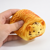 Jouet Squishy en forme de pain de tigre à remontée lente, motif visage de tigre mignon, anti-stress, décoration de bureau, cadeau