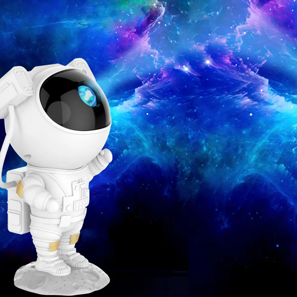 Creative Astronaut Galaxy Projector <span class=keywords><strong>Lamp</strong></span> 360 Graden Verstelbare Sterrenhemel Projector Licht Afstandsbediening Nacht Sfeer Licht