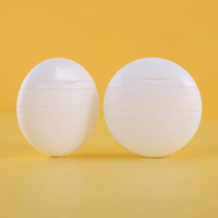 50g PE Flip Round Cosmetic Packaging Crème pour le visage Lotion Sous-bouteille Bouteille en forme d'oeuf pour la crème solaire et l'emballage de la crème pour les mains