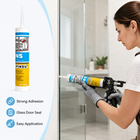 Scellant silicone neutre 300 ml, anti-moisissure, imperméable, adhésif pour l'étanchéité des fenêtres, idéal pour les projets d'étanchéité des portes et fenêtres extérieures