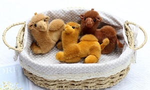 Camel du désert créatif en fourrure Rolly-<span class=keywords><strong>Polly</strong></span>, un excellent cadeau pour les rassemblements familiaux - Jouet de machine à poupées, porte-clés, artisanat en plastique - Product Image 6