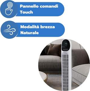 Ventilateur tour oscillant USB 120° avec télécommande intelligente, puissant refroidisseur d'air pour chambre et bureau, en plastique durable - Product Image 4