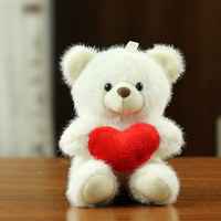 Adorable petit ours en peluche avec rembourrage en coton PP, unisexe, 5-7 ans, pendentif de sac, porte-clés et ours à lancer pour mariage
