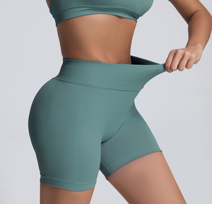 Pantaloncini Sportivi da Donna a Vita Alta ad Asciugatura Rapida, Nuova Uscita, Leggings da Yoga ad Asciugatura Veloce con Controllo Pancia, Elasticità Senza Cuciture - Product Image 1