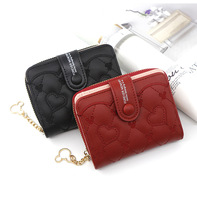 Dompet Pendek Wanita Harga Murah, Dompet Resleting Motif Cinta, Tas Kartu Wanita Bahan PU, Produsen Grosir