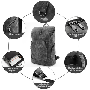 Custom Logo Fashion Women <b>Backpack</b> School <b>Ladies</b> Pu Leather <b>Laptop</b> <b>Backpack</b> - Product Image 5