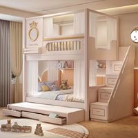 Lit superposé en bois multifonctionnel pour enfants, dernier design, avec lit coulissant