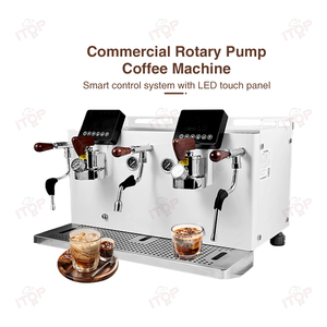 เครื่องชงกาแฟโรตารี่ปั๊ม 9 บาร์ ยี่ห้อ Factory รุ่น Profesional แบบอิตาลี หม้อต้มคู่ กึ่งอัตโนมัติ สำหรับใช้ในเชิงพาณิชย์ เครื่องชงกาแฟเอสเพรสโซ่แบบอิตาลี - Product Image 3