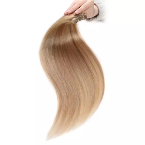 ผมต่อแบบจัสมิน 22 นิ้ว สีน้ำตาล แบบเย็บสองชั้น ยี่ห้อ European Genius Weft ผมแท้ 100% แบบ Remy - Product Image 2