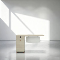 Bureau de travail moderne modulaire avec armoire mobile verrouillable en panneau E1
