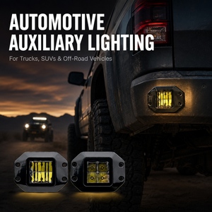 Faro da Lavoro LED 4.5 Pollici 22W, Luce di Guida a Montaggio Incassato, IP67 Impermeabile, 10-32V DC, Lampada Ausiliaria <span class=keywords><strong>OSRAM</strong></span> P8 per Fuoristrada, Camion, SUV - Product Image 3