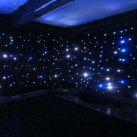 Vente flash : Rideau LED en tissu bleu et blanc 4*6m, rideau d'étoiles LED pour la décoration de scène, effet de fond, lumière LED