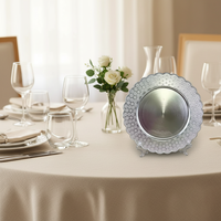 Assiette de service ronde de style rétro européen, d'origine chinoise, assiette décorative pour fruits, assiette de mariage, assiette de présentation pour hôtel