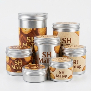 Pot en aluminium de grande capacité de 500 ml pour le stockage de biscuits - Product Image 1