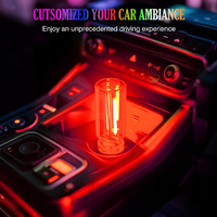 Mini lampe de nuit romantique en verre LED USB avec commande tactile, lampe d'ordinateur pour éclairage intérieur automobile