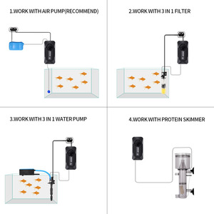 リラックスラインズ 静音ミニ水槽 長方形水槽 オゾン発生器 プラスチックオゾン水槽 ポータブルUSB酸素ポンプ - Product Image 3
