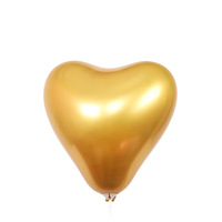 Offre Spéciale EN71 qualité 50pcs pack 12 pouces coeur chrome latex ballon rouge violet argent or bleu vert métallique coeur ballon