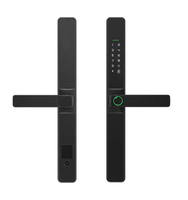 Serrure intelligente Sinovo Slim avec contrôle par application Tuya & TTLock, déverrouillage par empreinte digitale, mot de passe, carte, clé, pour porte en aluminium