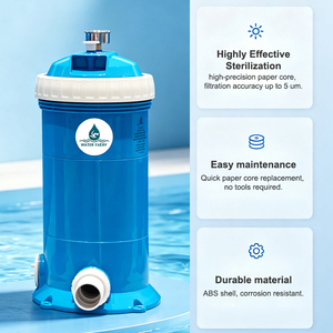 Système de filtration portable Water Faery pour <span class=keywords><strong>piscine</strong></span> en plastique, filtre <span class=keywords><strong>à</strong></span> <span class=keywords><strong>cartouche</strong></span> 5,5 m³/h, installation facile pour petites piscines au sol - Product Image 1