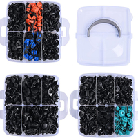Kit de 680 Pièces d'Attaches Mixtes pour Carrosserie de Voiture, Clips de Fixation Poussoirs, Rivets, pour Pare-chocs, Panneaux de Porte et Garnitures Intérieures, Accessoires Auto