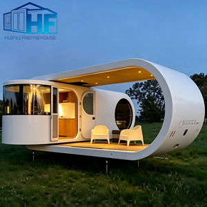 Maison mobile personnalisée, design moderne respirant, structure circulaire en acier, pour chambre, bureau à domicile, hôtel, garantie 1 an - Product Image 1