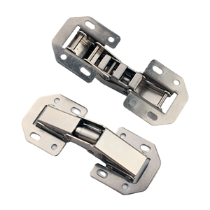 Charnière de meuble moderne en acier inoxydable 180 °   Quincaillerie de porte de placard de cuisine à fermeture amortie, mortaise complète, 35 mm - Product Image 1