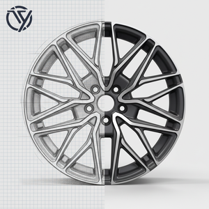 forged alloy <b>wheels</b> Intricate Mesh Design Spider <b>Spoke</b> Alloy <b>Wheels</b> Grey Polished Surface For Luxury Sedan and SUV - Product Image 6