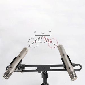Barra de micrófono estéreo ajustable con tornillos de 5/8 pulgadas para sujetar 2 micrófonos Accesorio de micrófono - Product Image 3
