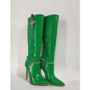 <span class=keywords><strong>2023</strong></span> nouvelles bottes hautes en cuir bleu sexy Botas Dama à la mode pour femmes - Product Image 5