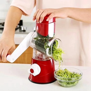 Râpe à fromage rotative, trancheuse à tambour rond, broyeur, <span class=keywords><strong>manivelle</strong></span> <span class=keywords><strong>Mandoline</strong></span> avec 3 tambours en acier inoxydable pour légumes - Product Image 5