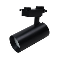 Projecteur de piste RGB RGBCW LED en aluminium avec source lumineuse COB pour studio de danse, scène, mariage, mur d'ambiance, 50W, gradation par application