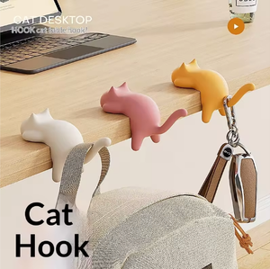 Seamless No-Drilling Desk Edge <b>Cat</b> <b>Backpack</b> Hook Multifunctional Student Desk Side Portable Bag Hanger - Product Image 1
