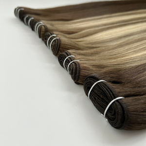 Luxueux choix de célébrité Double dessiné russe slave cuticule intacte vierge Remy Machine trame Extensions de cheveux - Product Image 2