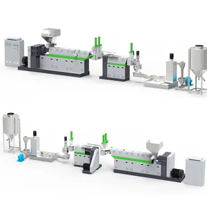 HDPE LDPE PE Rigid Plastic Granulation Line Pelletizing Machines For Water Ring Hot Cutter System