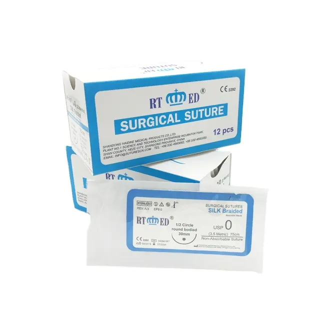 Non-absorbable Silk Surgical Suture with Needle