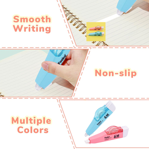 Ruban correcteur <span class=keywords><strong>color</strong></span>é Foska haute capacité, 5 mm de largeur * 6 m de longueur, résistant aux déchirures, lisse et à séchage rapide, pour des corrections instantanées - Product Image 4